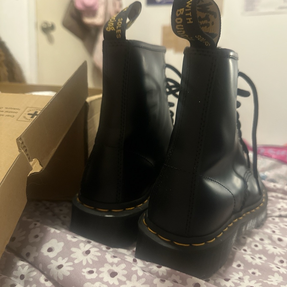 black dr. martens 1460 bex smooth lace up boots original price 180 - Picture 3 of 4